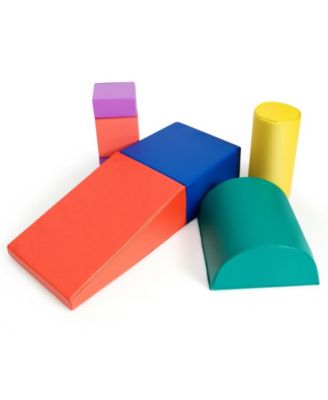 6 Piece Climb Crawl Play Set Indoor Kids Toddler -Red