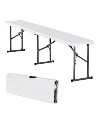 Mecale Plastic Folding Bench, 6 ft Portable Foldable HDPE Bench for ...