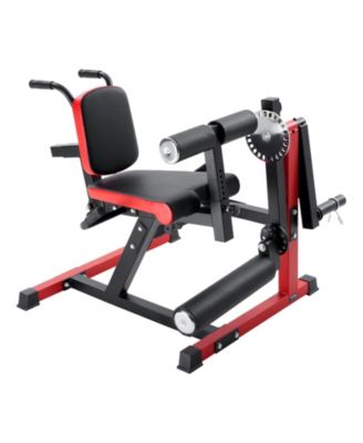 Leg Extension and Curl Machine, Adjustable Lower Body Strength Trainer for Thigh and Hamstring Workouts, 550 lb Capacity