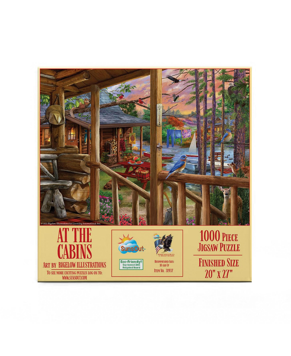 SunsOut At The Cabins 1000 piece Jigsaw Puzzle for Adults