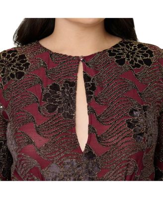 Plus Size 1960s Flutter Sleeve Caftan