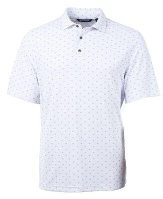 Men's Cutter and Buck Virtue Pique Tile Print Recycled Polo
