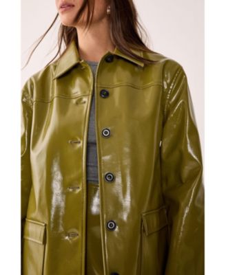 Women's Vinyl High Clean Longline Jacket