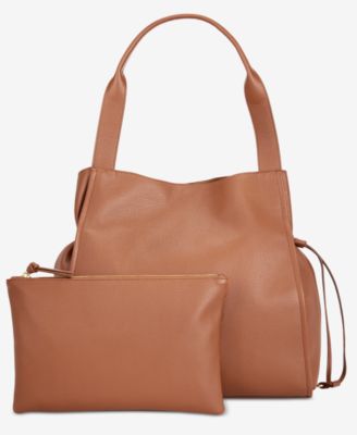 Jyyll Large Solid Tote with Removable Pouch