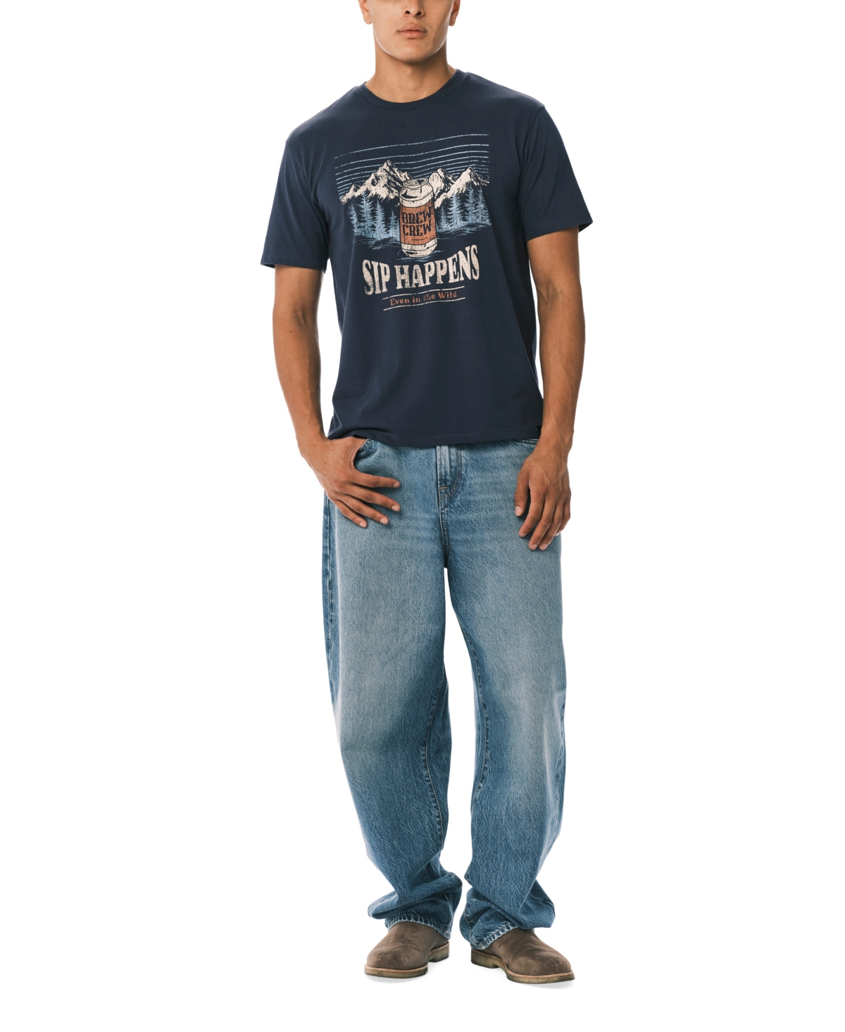 Buffalo David Bitton Men's Tappens Crewneck Graphic T-Shirt