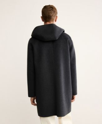 Men's Handmade Wool Hood Coat