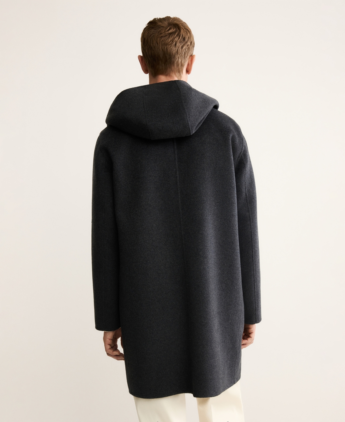 Mango Men's Handmade Wool Hood Coat
