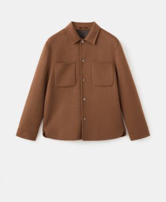 Men's Handmade Wool Buttoned Jacket