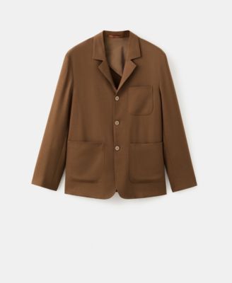 Men's Italian Virgin Wool Flannel Suit Jacket