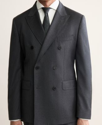 Men's Wool Flannel Double-Breasted Jacket