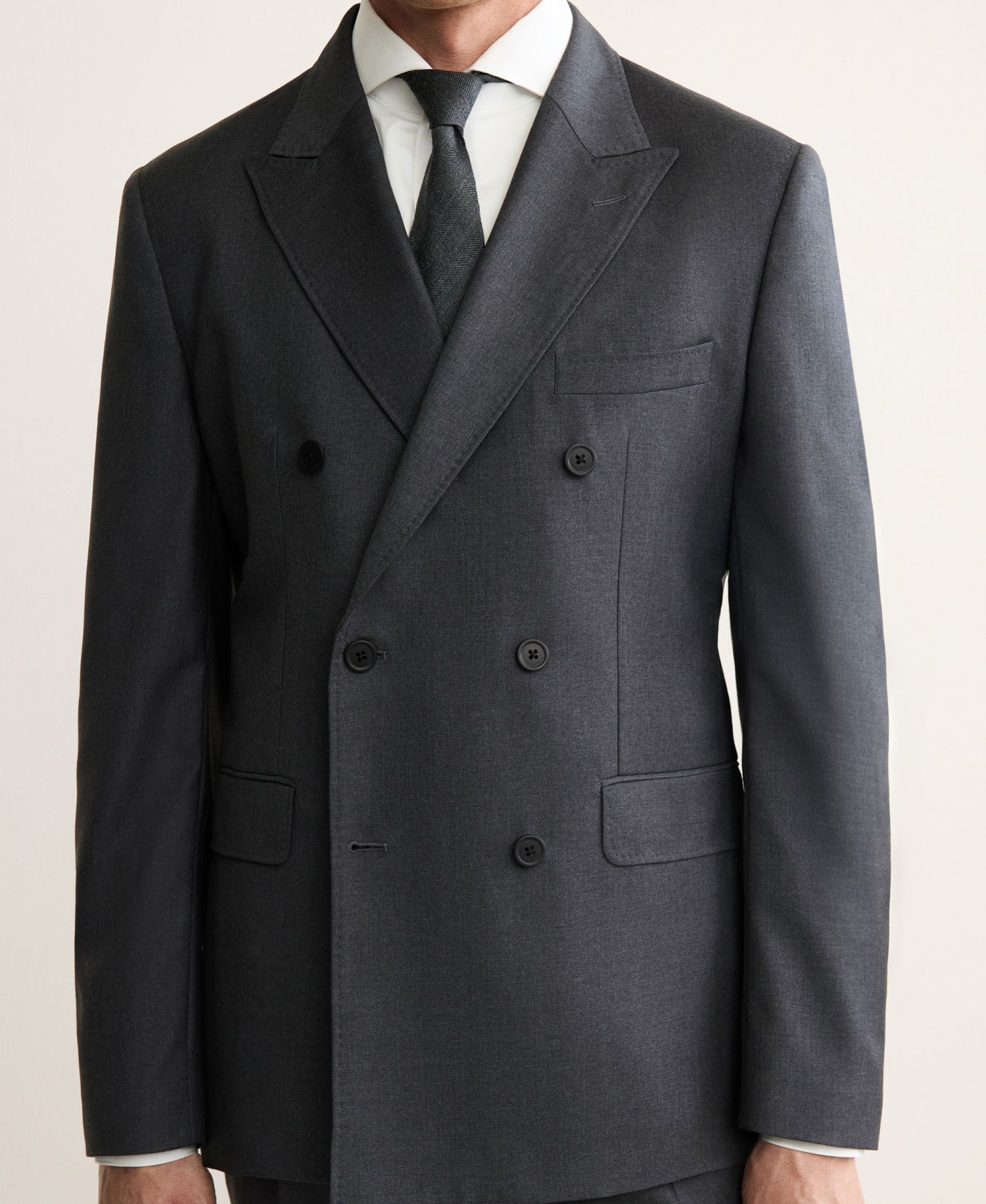 Men's Wool Flannel Double-Breasted Jacket