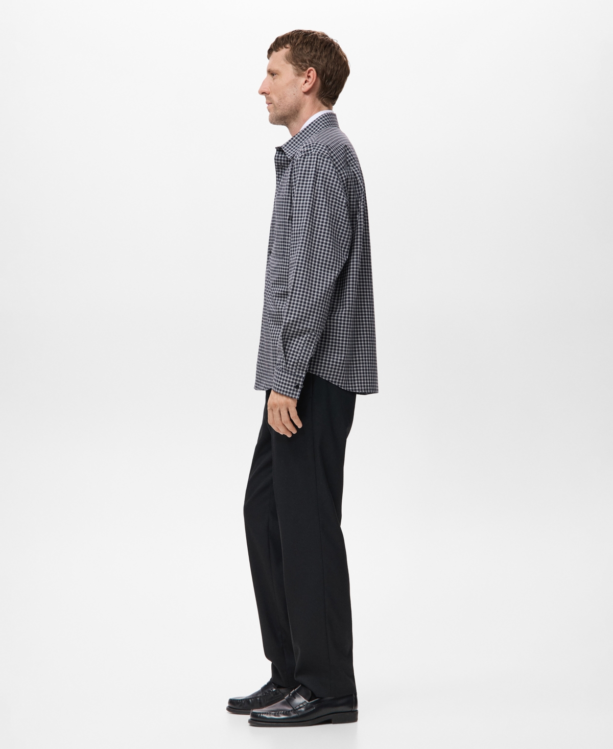 Mango Men's Cotton Relaxed-Fit Check Shirt