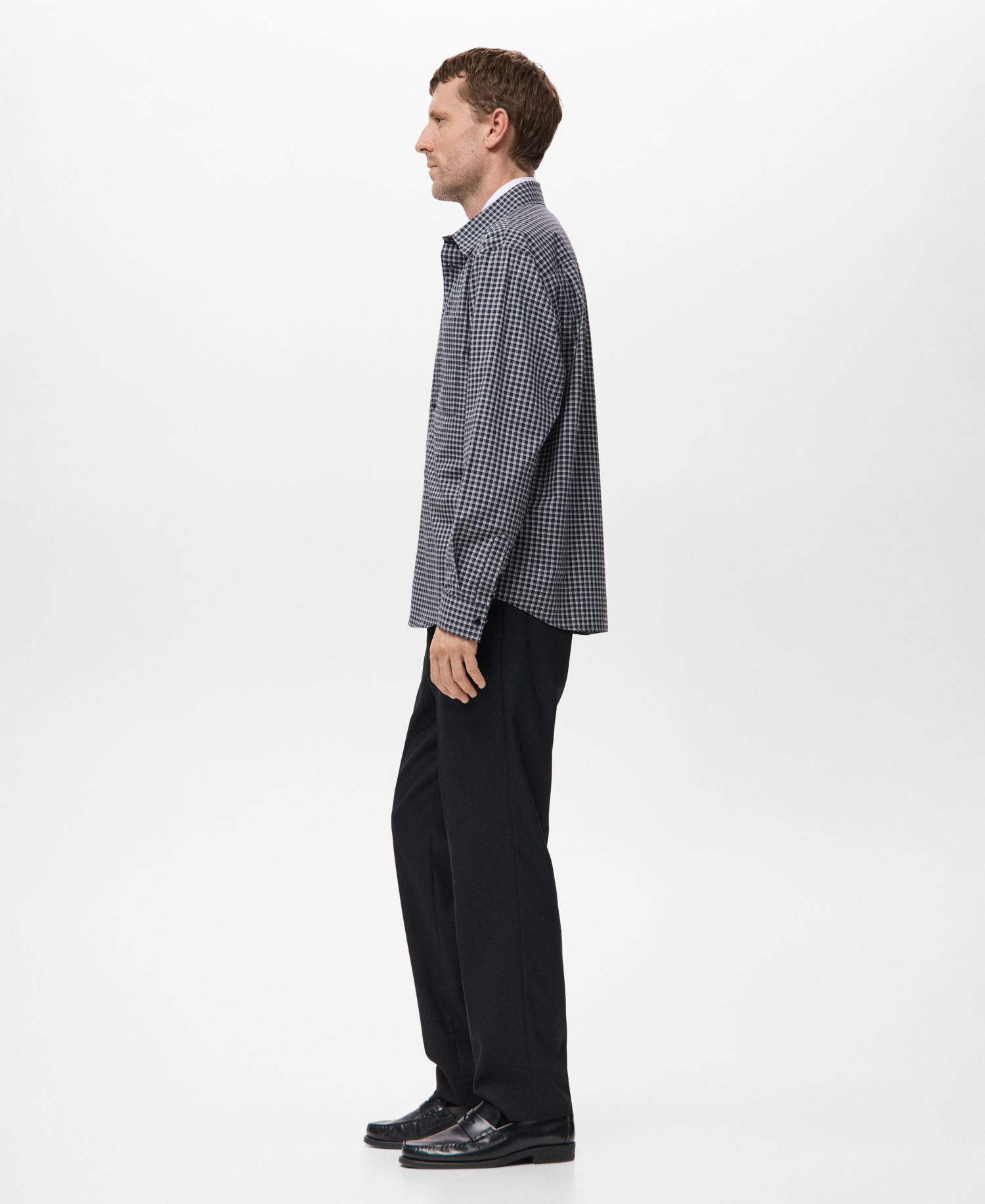 Men's Cotton Relaxed-Fit Check Shirt