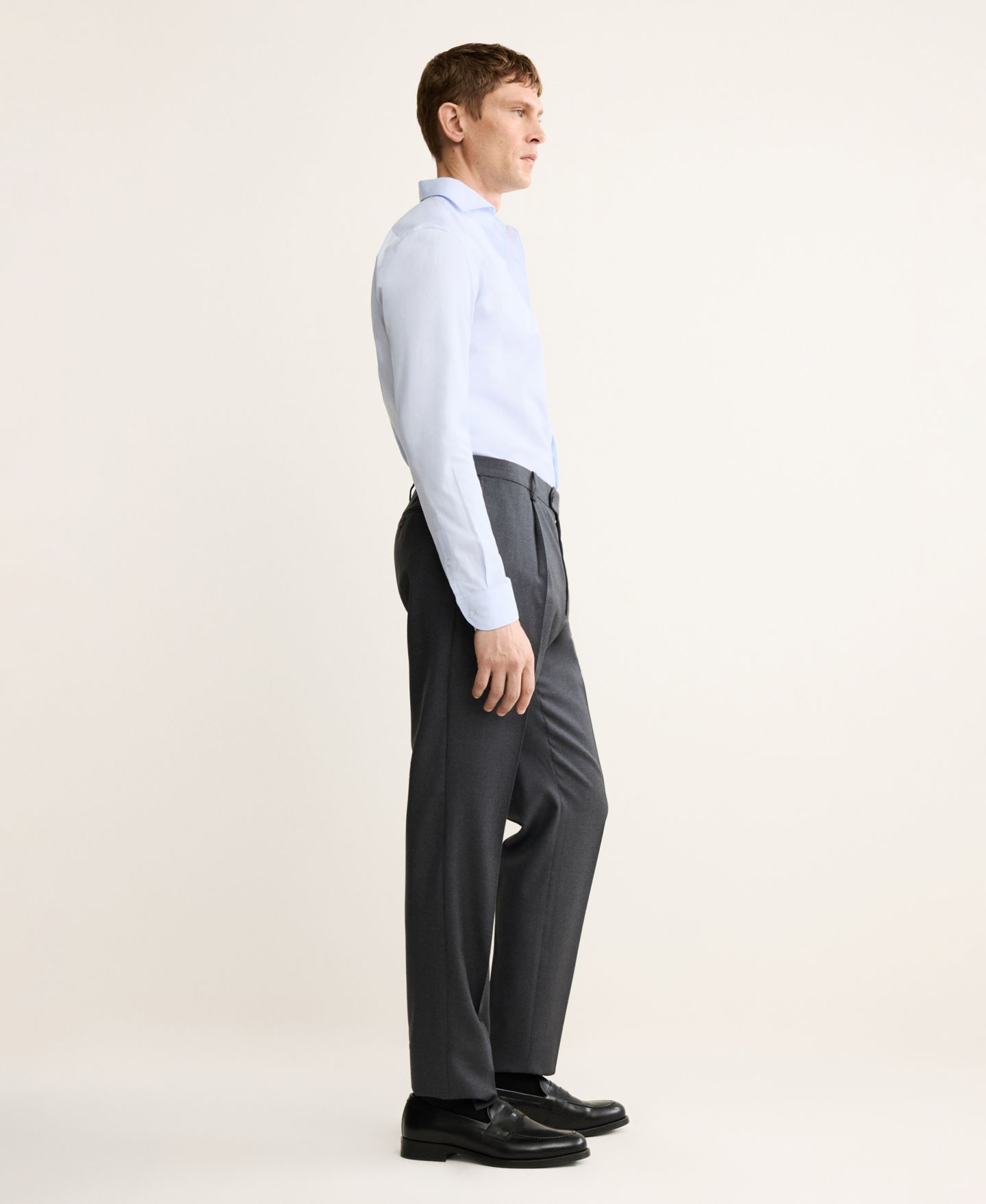 Мужская рубашка Mango Cotton Dress Shirt, цвет: Небесно-голубой — фото 5