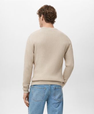 Men's Fine Rib-Knit Cotton Sweater