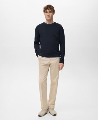 Men's Fine Rib-Knit Cotton Sweater