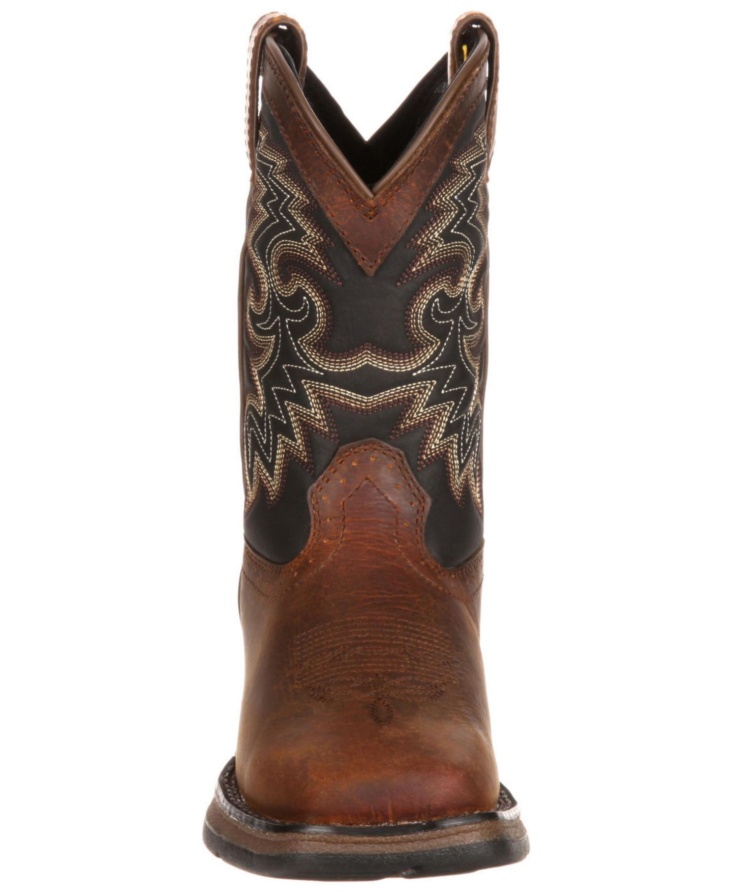 Детские ботинки Durango Lil' Rebelby Big Kid Western Boot, цвет: Рыжевато-коричневый чёрный — фото 8