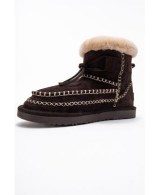 Forever & Always Women's Shoes Jorel Leather Fur Lined Ankle Boot.