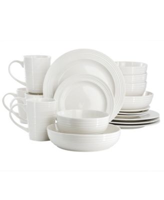 Nikki Ribbed 18 Pc. Dinnerware Set, Service For 6