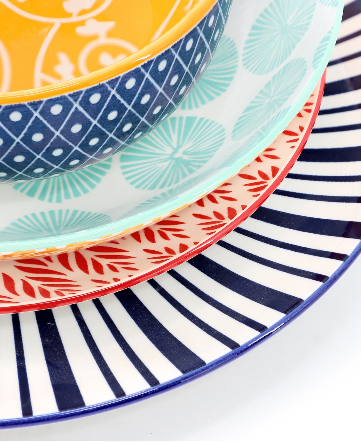 Elama Giovanna 16-Pc. Dinnerware Set, Service For 4