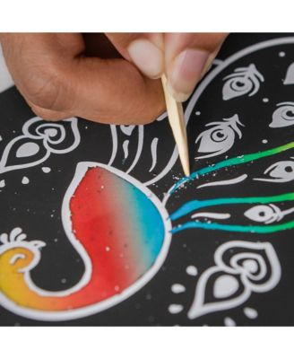 Rangoli Mandala Scratch Art Lantern