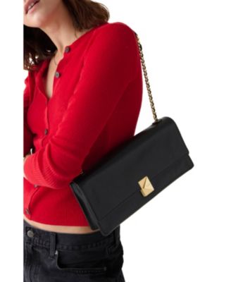 Deco Medium Fine Grain Leather Soft Shoulder Bag