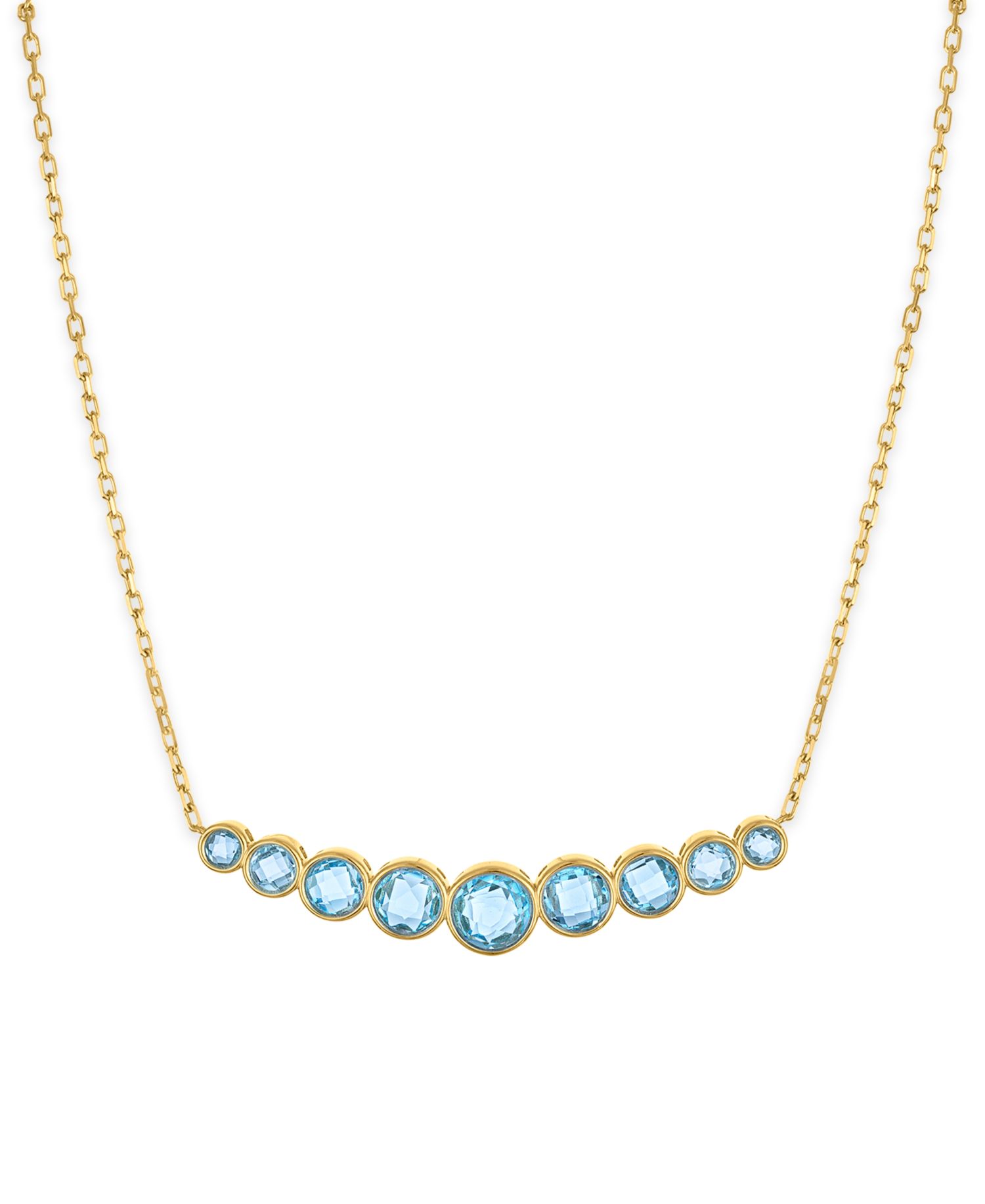 Amethyst (6-7/8 ct. t.w.) Bezel Set Smile Necklace in 14k Gold Over Sterling Silver (Also Available in Sky Blue Topaz)