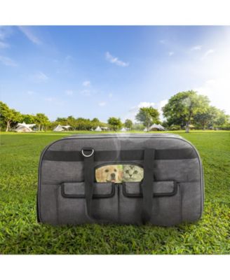 Rolling Pet Carrier with Telescopic Handle, Holds up to 35 lbs., Black