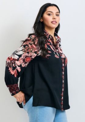 Women's Plus Size La Luna Button Down Shirt