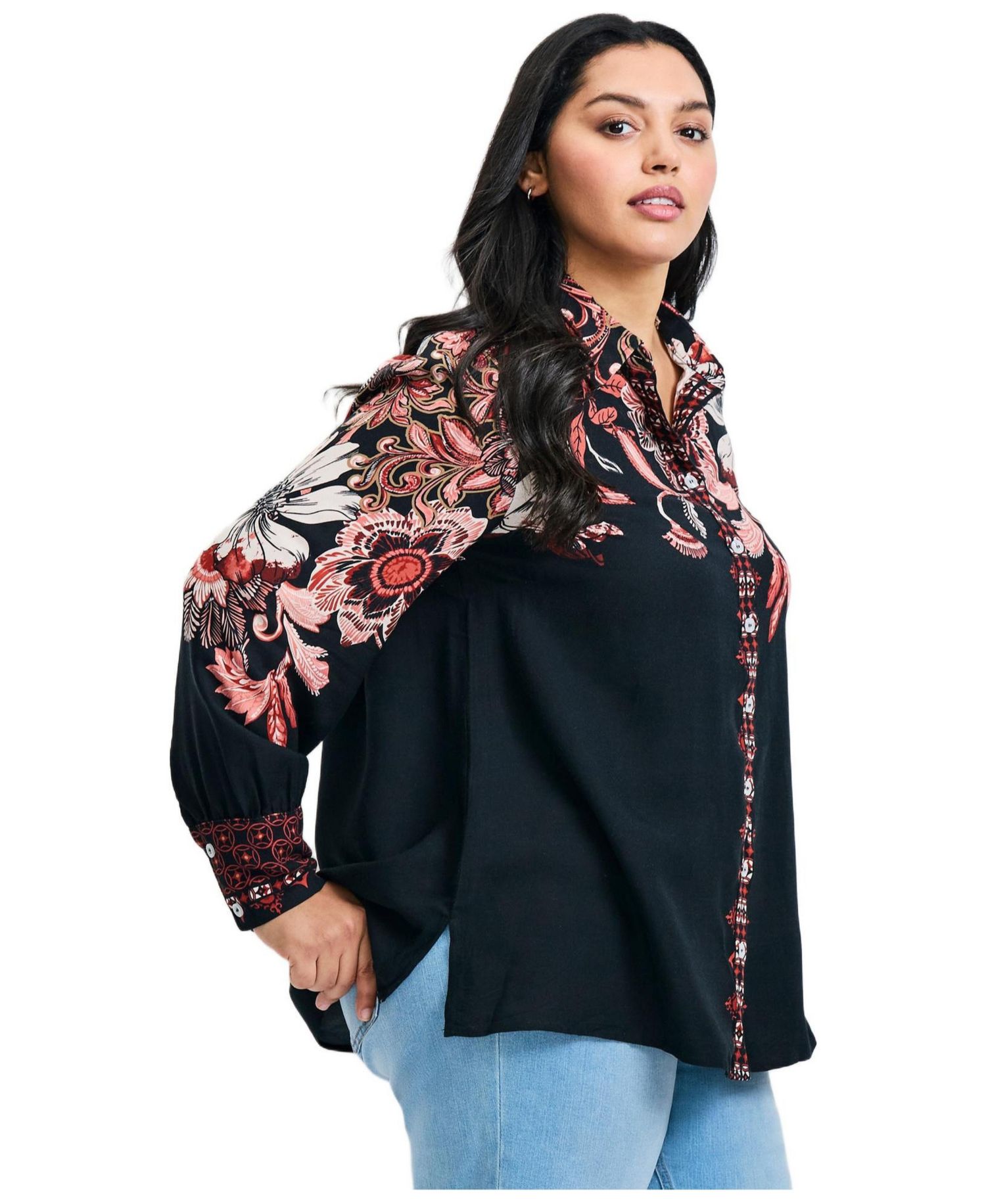 Women's Plus Size La Luna Button Down Shirt