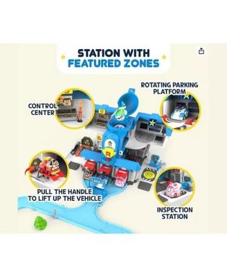 Exclusive Transforming Headquarters Playset – Emergency Rescue Center & Race Track for Die-Cast Cars (Die-Cast Cars not included)