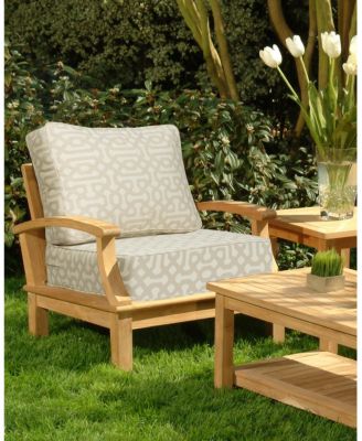 Outdoor Patio Chair Cushions Set, Sunbrella Fabric Weather-Resistant Outdoor Cushion with Individual Pocket Springs, Set of 2