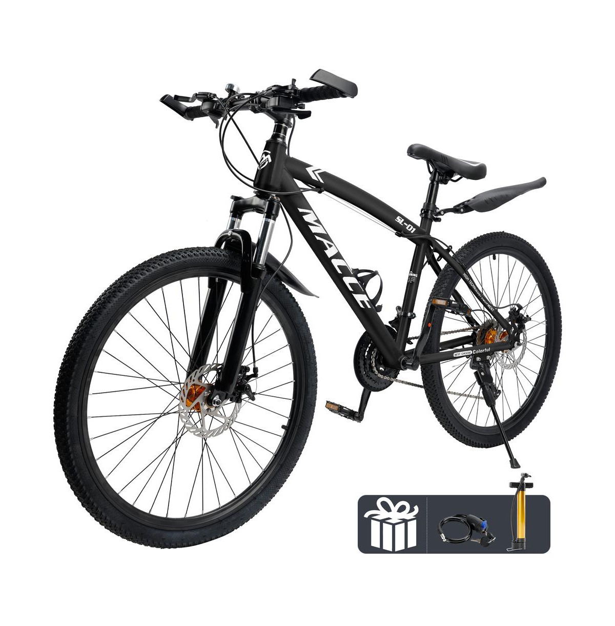 Artudatech 27.5-Inch 27-Speed Mountain Bike with Lock-Out Fork & Dual Disc Brakes for Versatile Riding