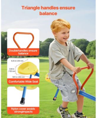 4-Seat Sit and Spin Teeter Totter Kids Seesaw with 110 lb Capacity per Seat