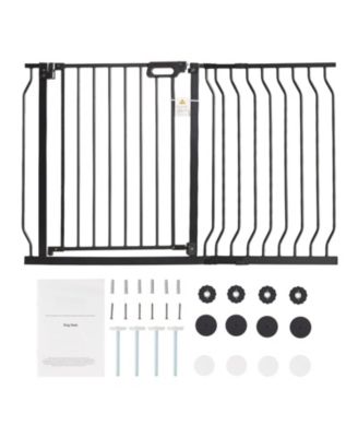 Extra-Wide Walk-Thru Safety Gate with Auto-Close, 29.5"-48.4", Black