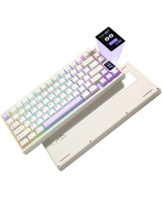 AL80 Wireless Mechanical Keyboard,Full Aluminum CNC, Smart LCD Display,Hot Swappable Gasket Mount 75% Layout