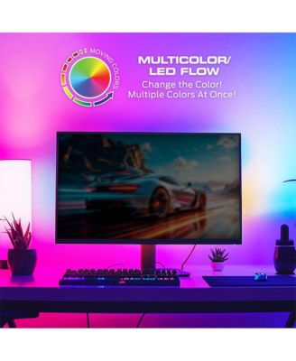 25-Ft IR Remote Controlled RGB-IC LED Indoor Light Strip with Dynamic Color Flow and Sound Reactive Effects