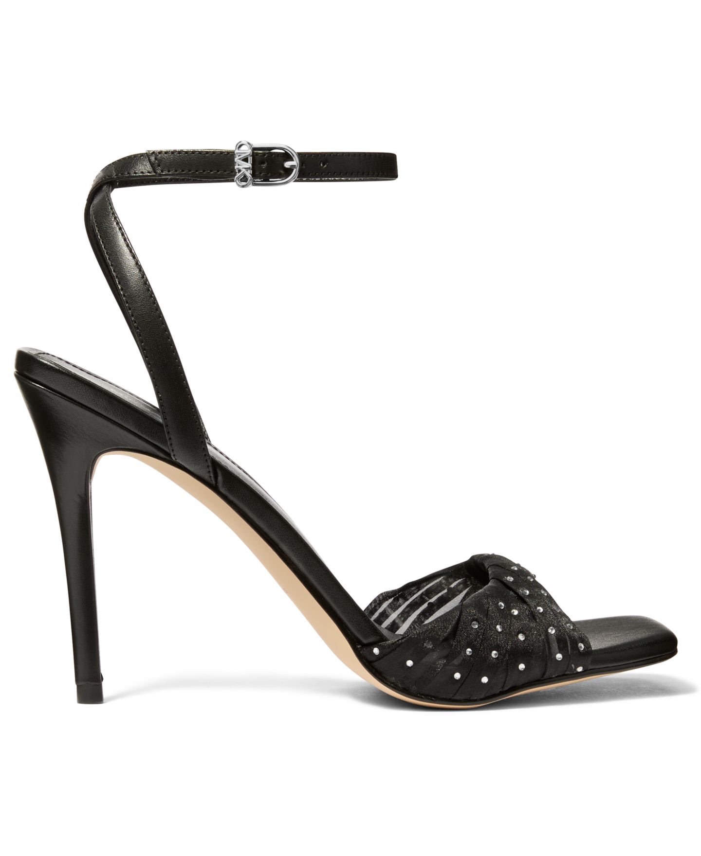Женские сандалии Michael Kors Kiana Ankle Strap Dress Sandals, цвет: Чёрный / Прозрачный — фото 2