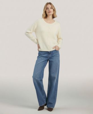 Women's Round Neck Long-Sleeve Cardigan