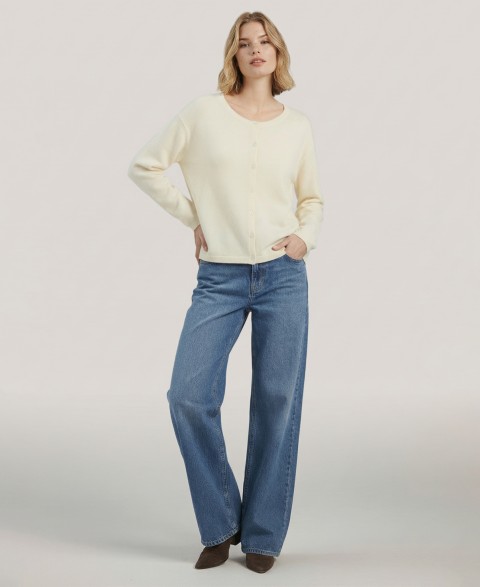 Женские NAADAM Women's Round Neck Long-Sleeve Cardigan