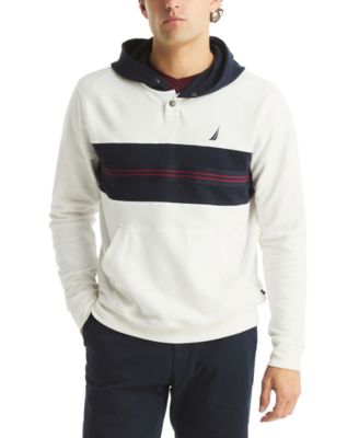 Men's Diagonal Fleece Snap-Button Hoodie