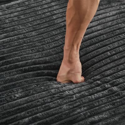 Corduroy Sectional Sofa with Ottoman & Storage