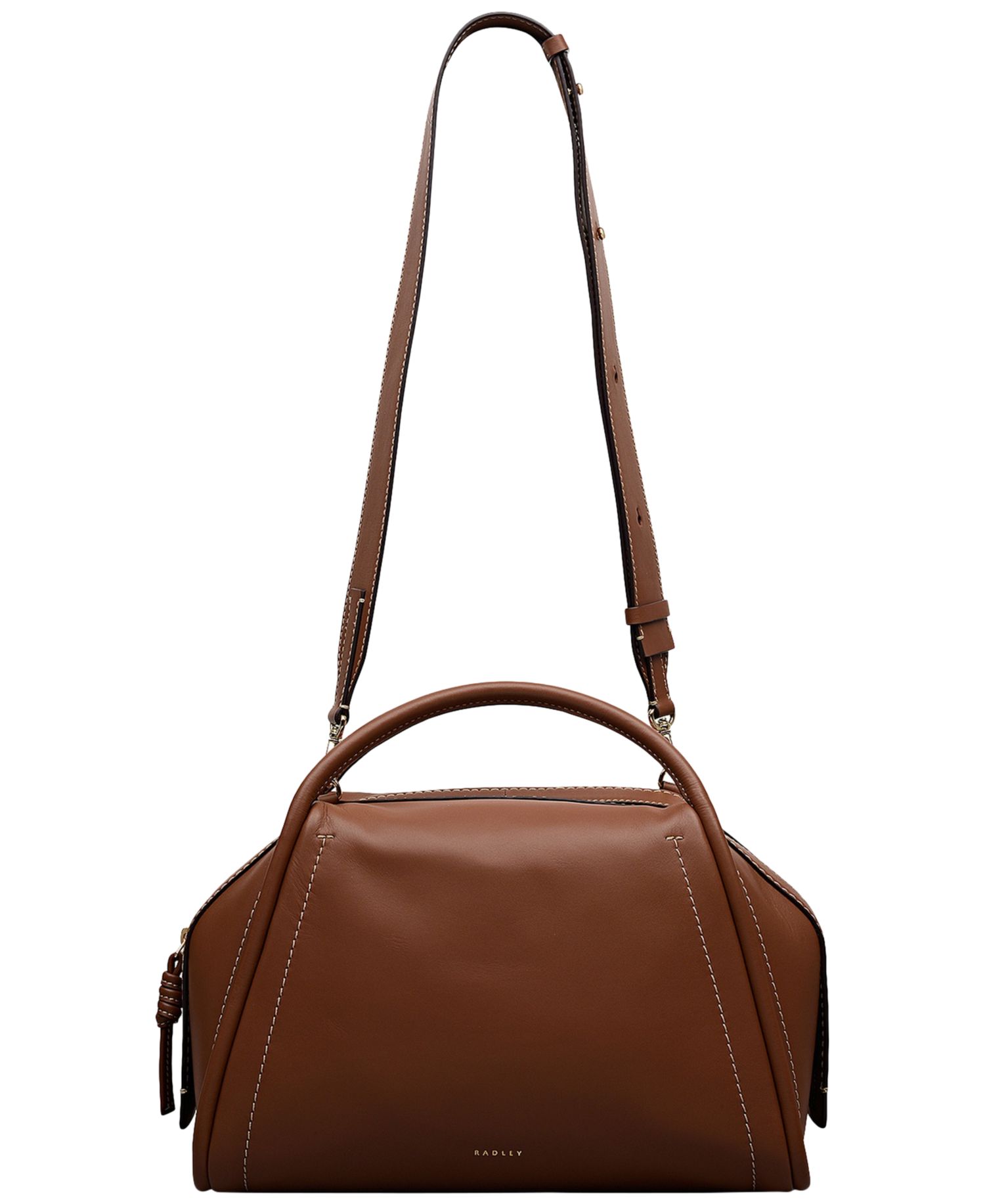 Golborne Medium Leather Ziptop Satchel Bag