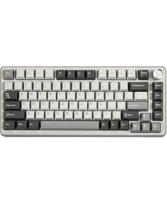 B75 PRO Wireless Mechanical Keyboard,75% Gaming Keyboard Gasket Hot Swap Custom Keyboard with Knob,Pre-lubed Switches RGB,Bluetooth/Type-C/2.4G