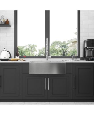 30x21x10-Inch Stainless Steel Farmhouse Apron Front Single Bowl Kitchen Sink