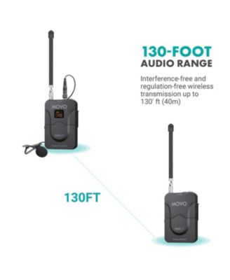 WMX-7 VHF 12-Channel Wireless Lavalier Microphone System Compatible with DSLR Cameras, Camcorders, Smartphones