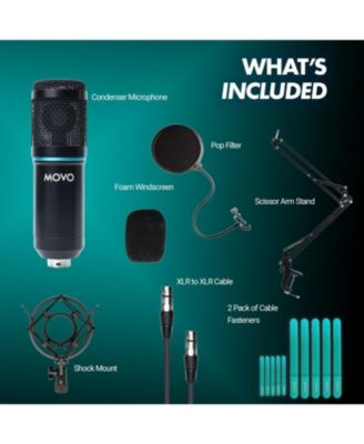 PodPak Podcast Equipment Bundle with Microphone, Boom Arm, and Pop Filter