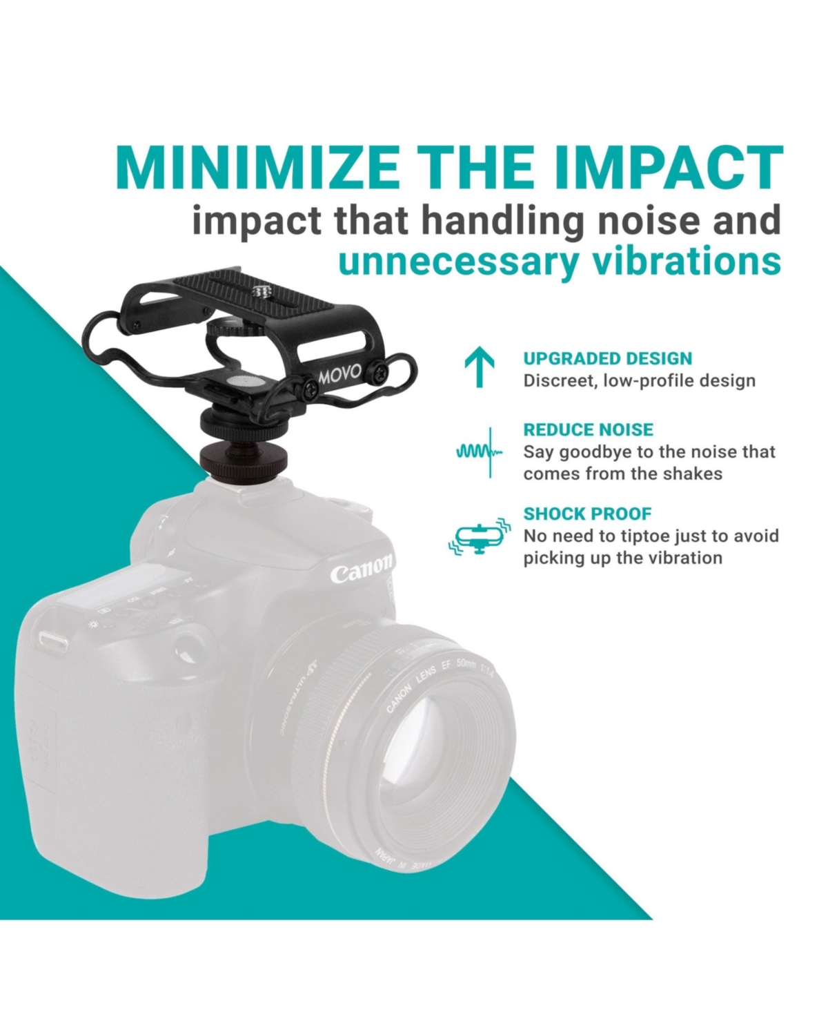 Movo SMM5-b Universal Microphone and Portable Recorder Shock Mount