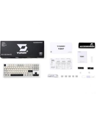 YZ87 Gasket Mechanical Keyboard,TKL Wireless Hot Swappable with 5-Layer Padding, BT5.0/2.4G/USB-C NKRO RGB Backlit for Win/Mac