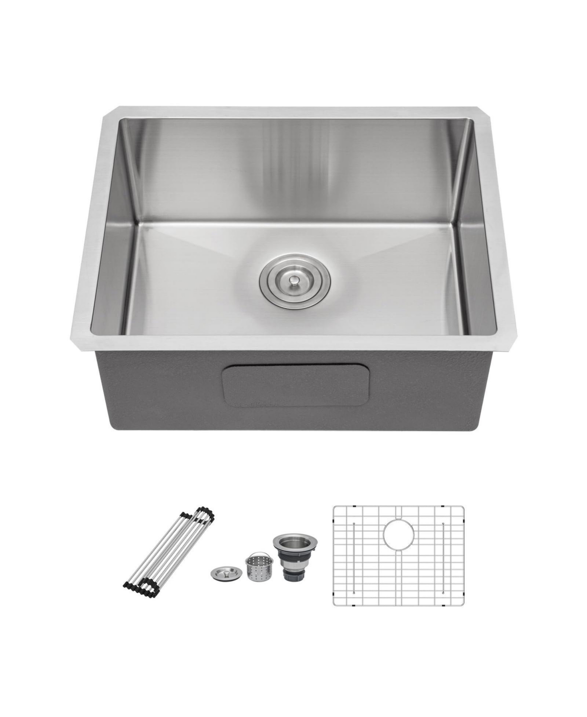 flynama 23x18x9inch Undermount Kitchen Sink Single Bowl Stainless Steel 16 Gauge Deep Basin